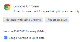 About Google Chrome Canary.