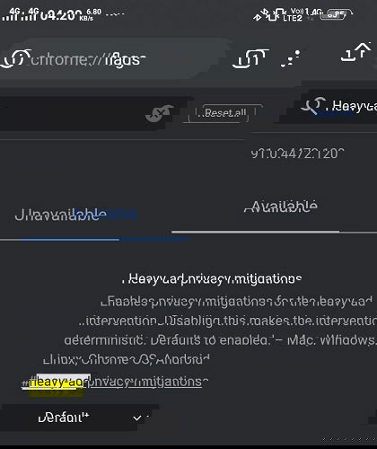 Chrome Android Flags Heavy Ad Intervention