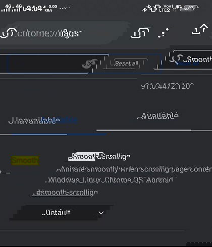 Chrome Android Flags Smooth Scrolling
