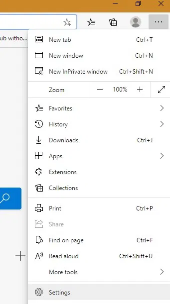 Chrome Bookmarks Edge Settings