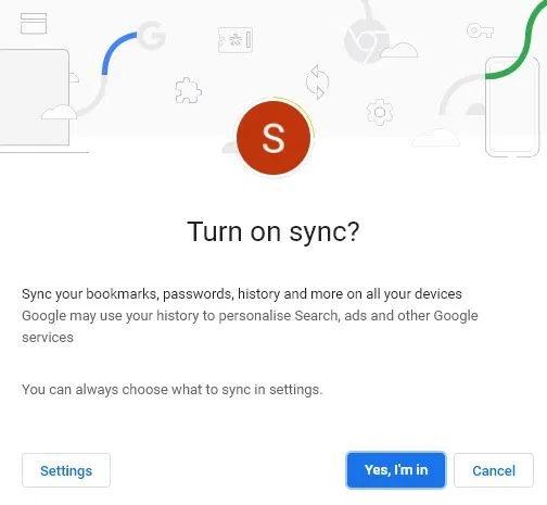 Chrome Bookmarks Turn On Sync