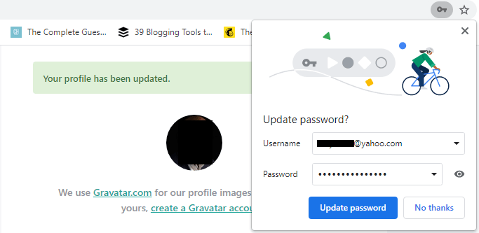 Chrome Password Breach Click Update Password