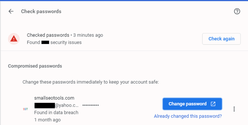 Chrome Password Breach Password Checkup Other Compromised Sites 1