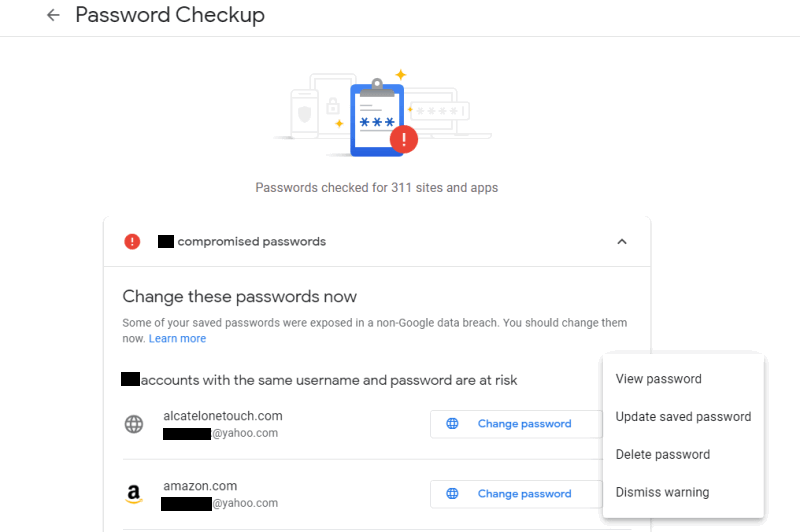 Chrome Password Breach Click Compromised Passwords 1