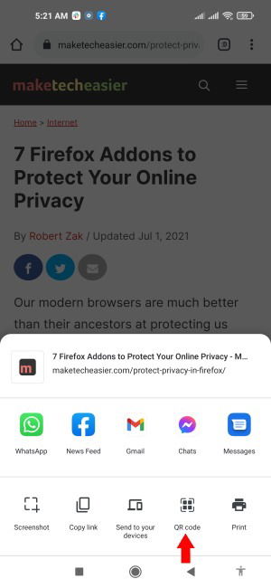 Chrome Tab Sharing Tap Qr Code 3