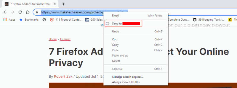 Chrome Tab Sharing Via Url