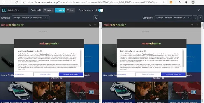 Comparium Side By Side