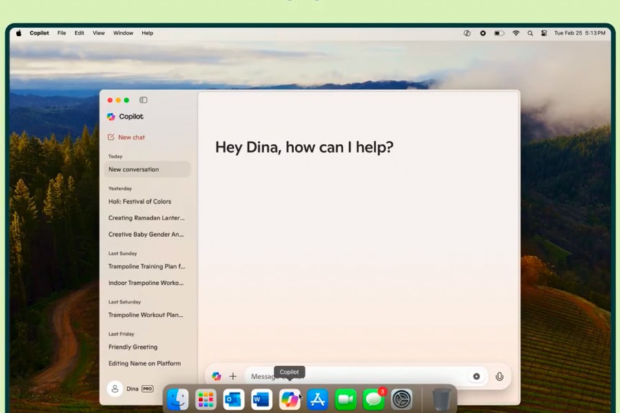 Running Copilot app on a MacBook