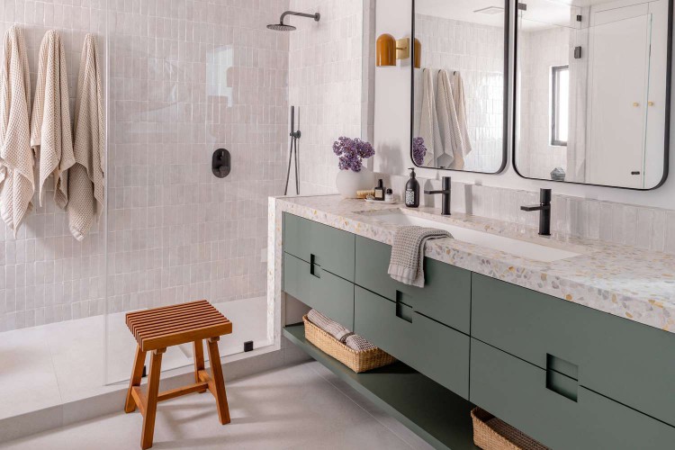 concrete bathroom floor tile ideas