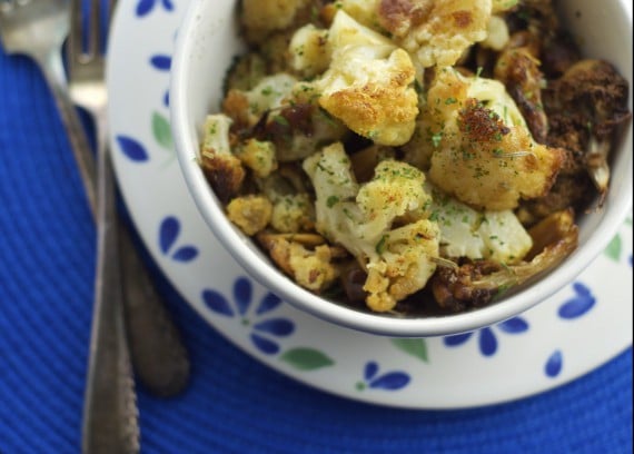 Roasted Cauliflower & 16 Roasted Cloves of Garlic
