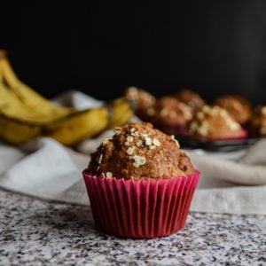 Muffins Μπανάνας με Βρώμη