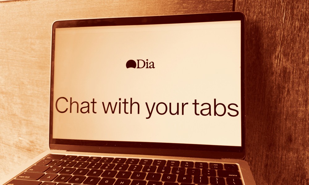 Launch screen of Dia browser.