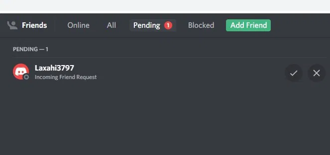 Discord Screenshare Friend Request Approved