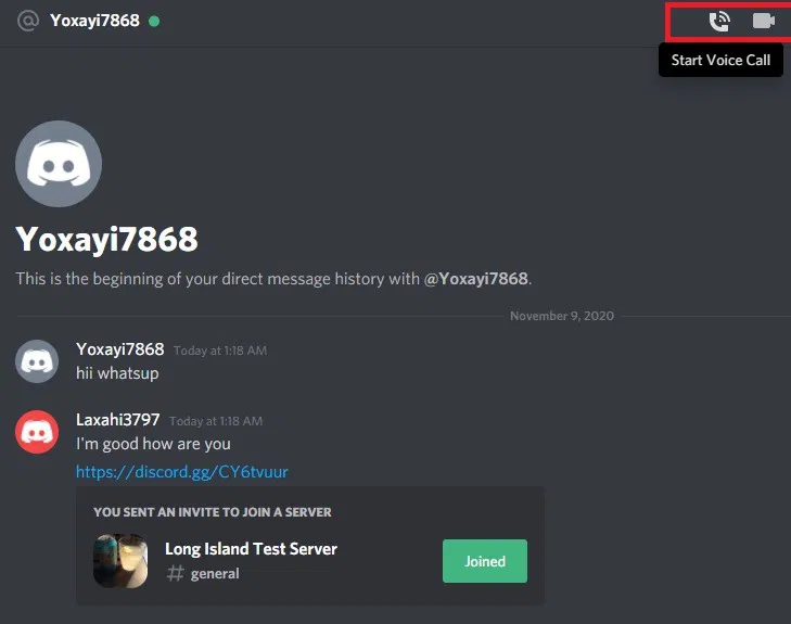 Discord Screenshare Start Voice Or Video Call