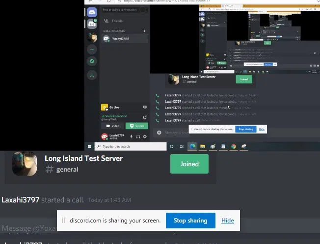 Discord Screenshare In Progress