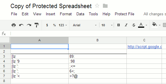 Encrypted spreadsheet encrypted-spreadsheet