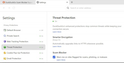 DuckDuckGo Browser's Scam Blocker