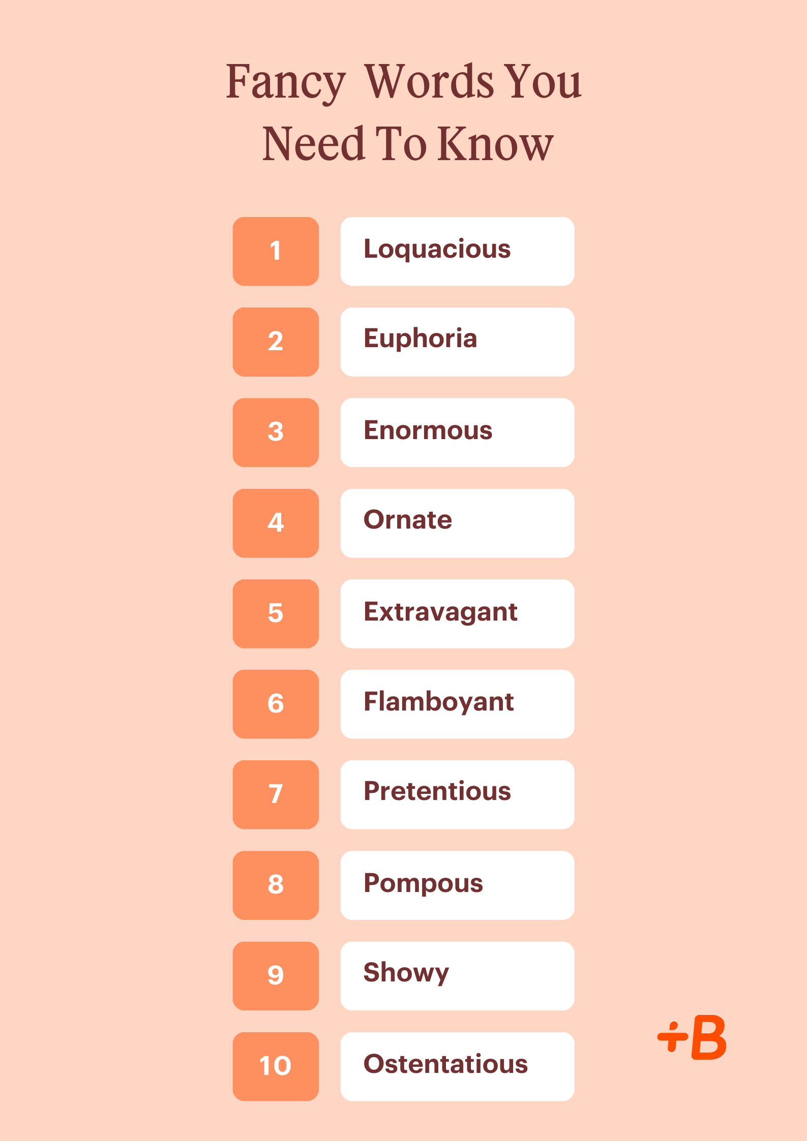List Of Fancy Words
