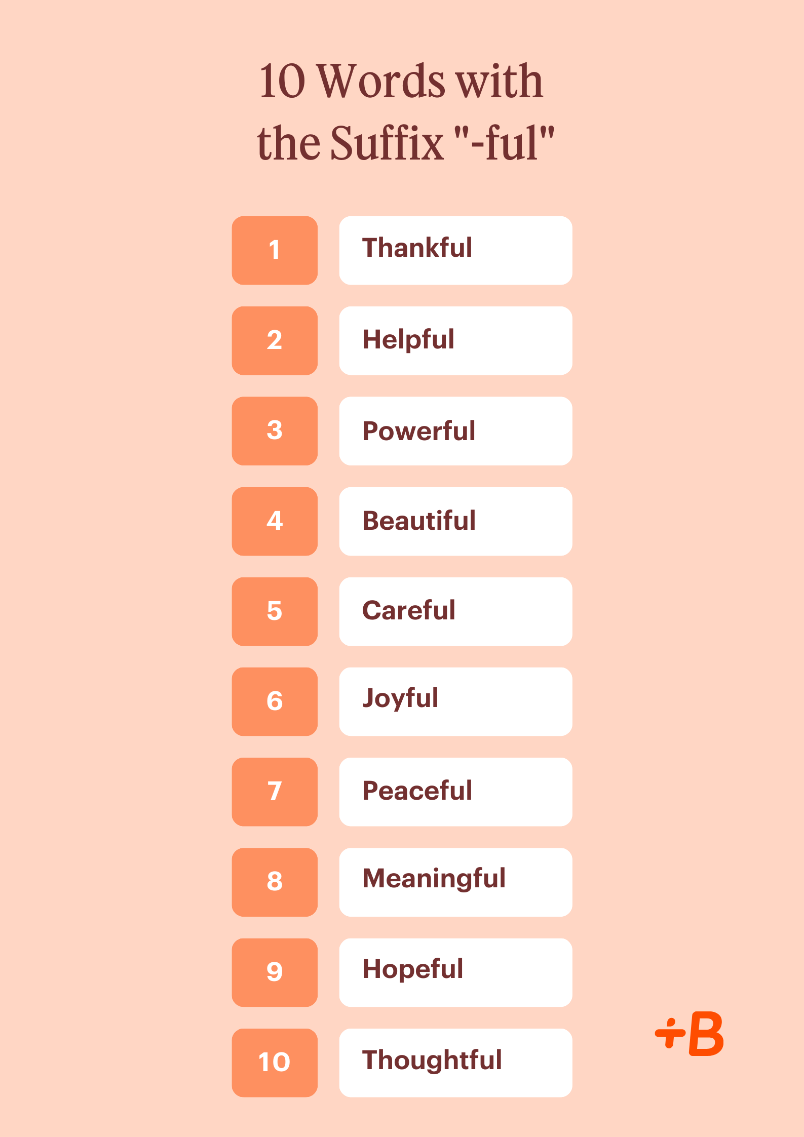 Words With The Suffix 'ful'