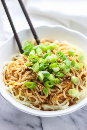 Sesame Noodles with green onion