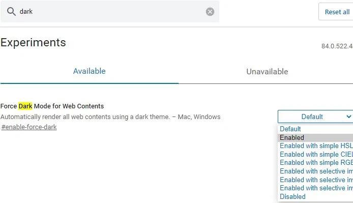 Edge Flags Focus Dark Mode 1