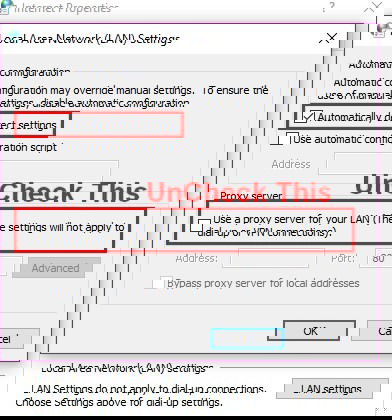 Error Uncheck Error Uncheck