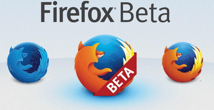 Firefox beta website.
