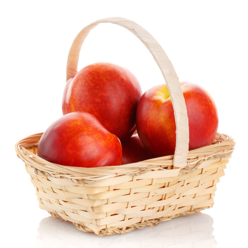 Basket of nectarines.