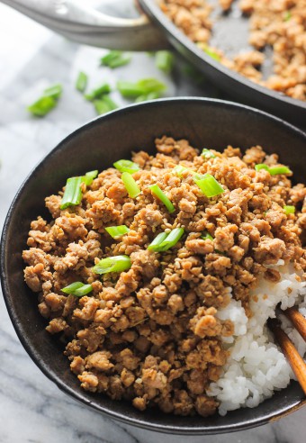 Ginger Minced Pork Rice Bowl