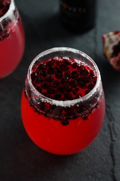Ginger-Pomegranate Prosecco Cocktail
