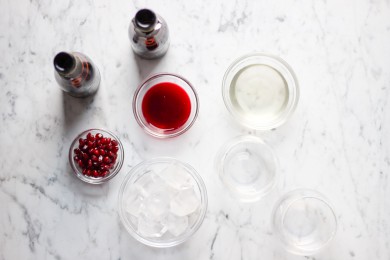 Ginger-Pomegranate Prosecco Cocktail Ingredients