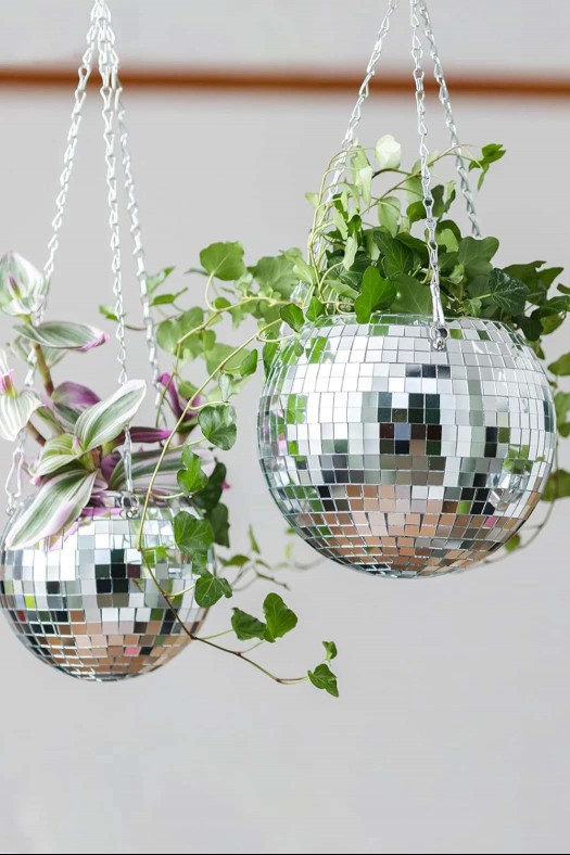 Disco ball planters.
