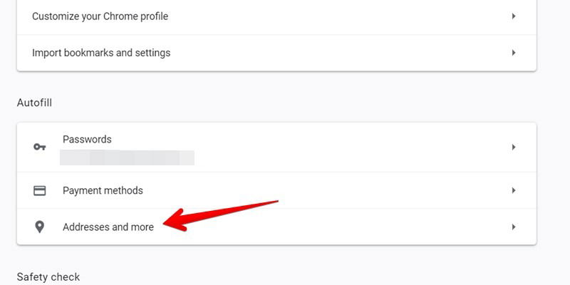 Google Chrome Disable Autofill