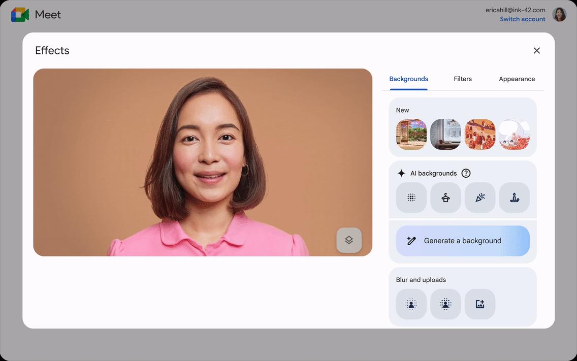 Google Meet is getting enhanced AI-generated backgrounds