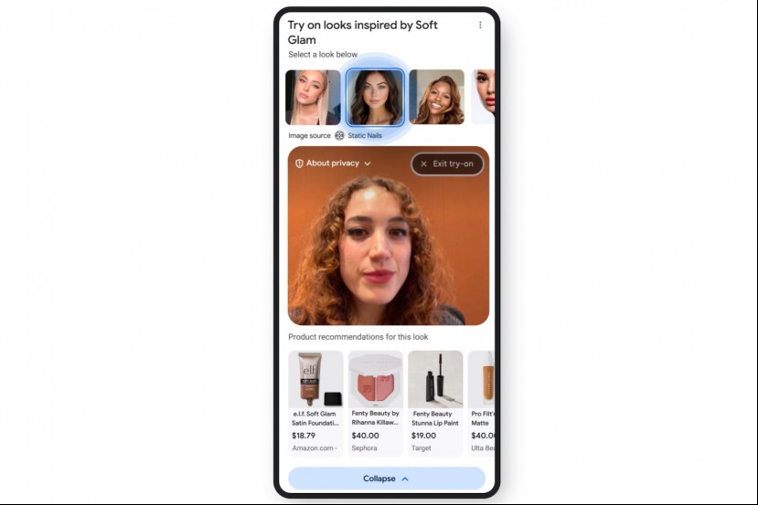 Google Shopping AR try-on makeup.