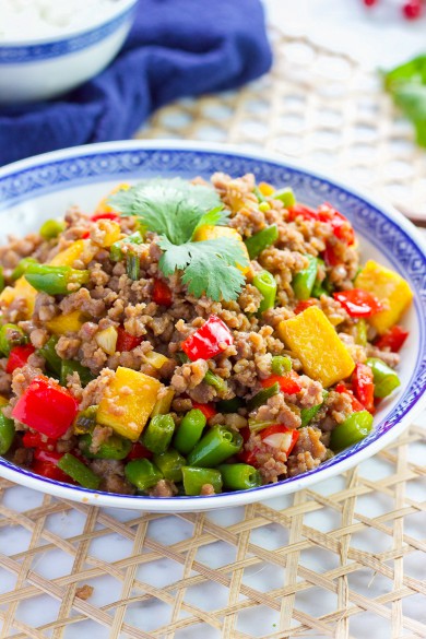 Green Bean and Tofu with Ground Pork Stir Fry