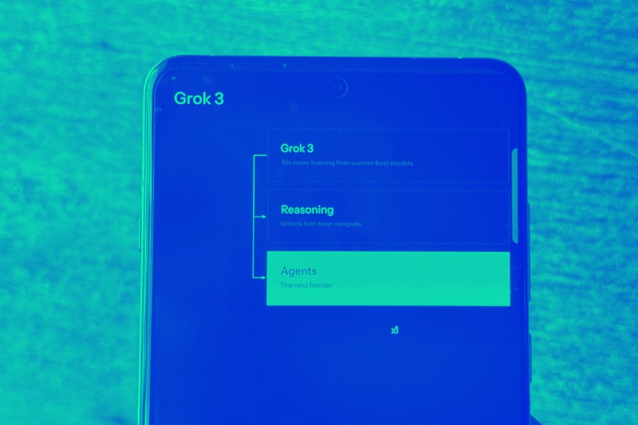 Tool-picker dropdown for Grok-3 AI.
