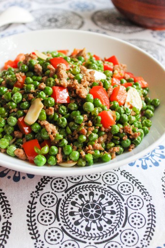 Pork with English Green Peas