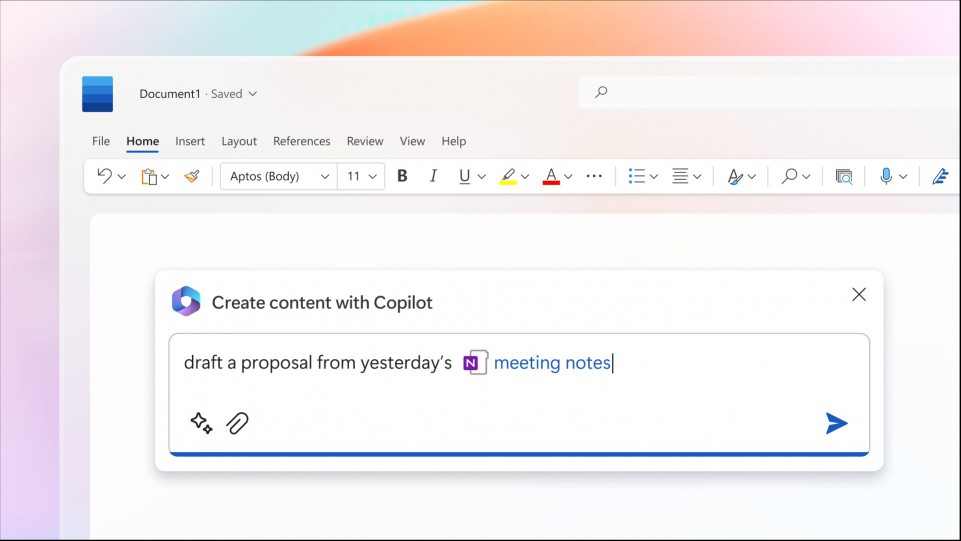 Microsoft Copilot being used within Word showing the capabilities of Microsoft 365 Copilot