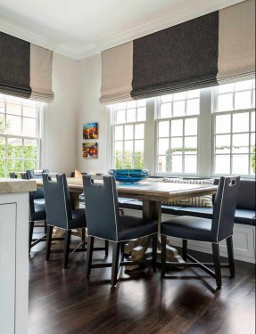breakfast nook with long bench