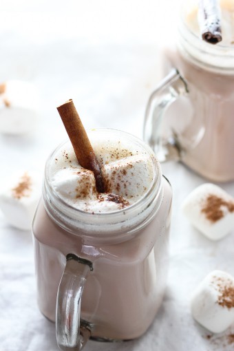 Hot Chocolate with cinnamon stick
