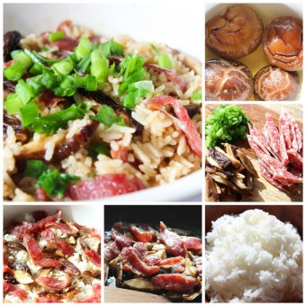 How to Make Tasty Chinese Sausage and mushroom rice