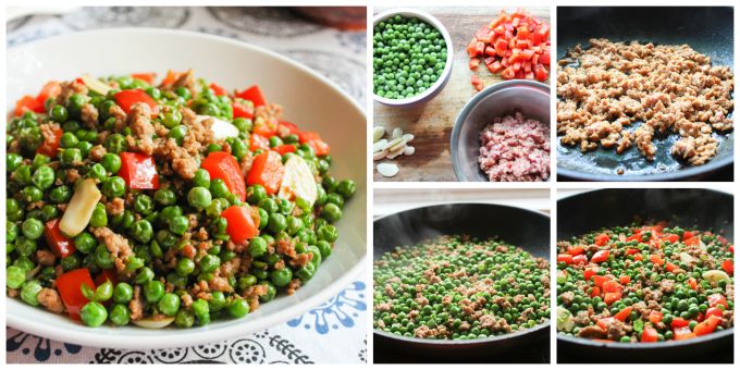 How to Make the Ground pork with English Green Peas