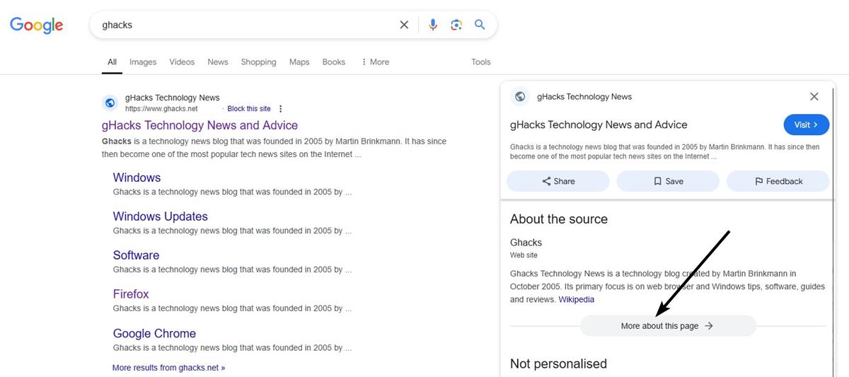 How to access archived versions of webpages using Google Search