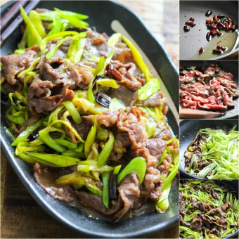 How to make stir-fried beef with leeks