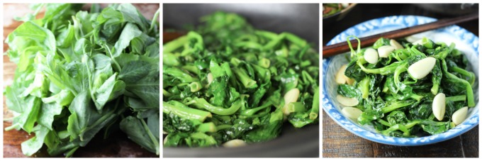 How to make Garlic Pea Shoot