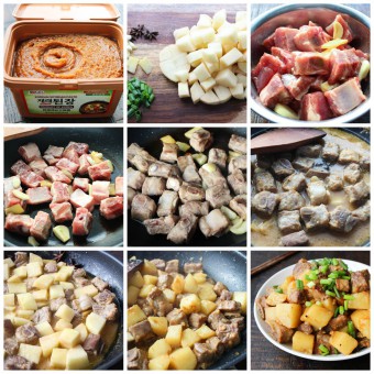 How to make Korean-style pork ribs and potato