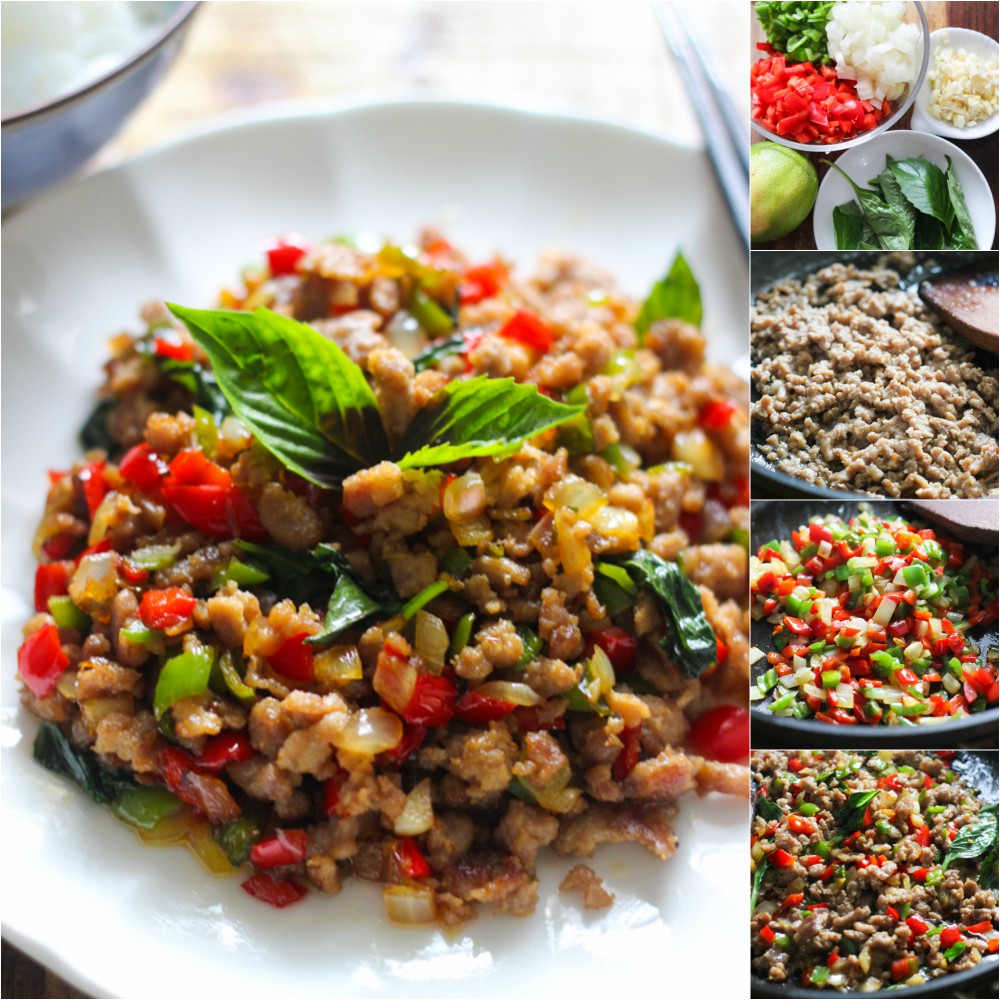 how to make thai basil minced pork