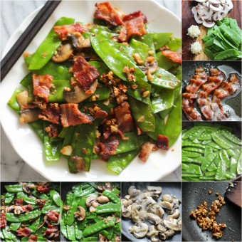 how to make bacon with snow peas