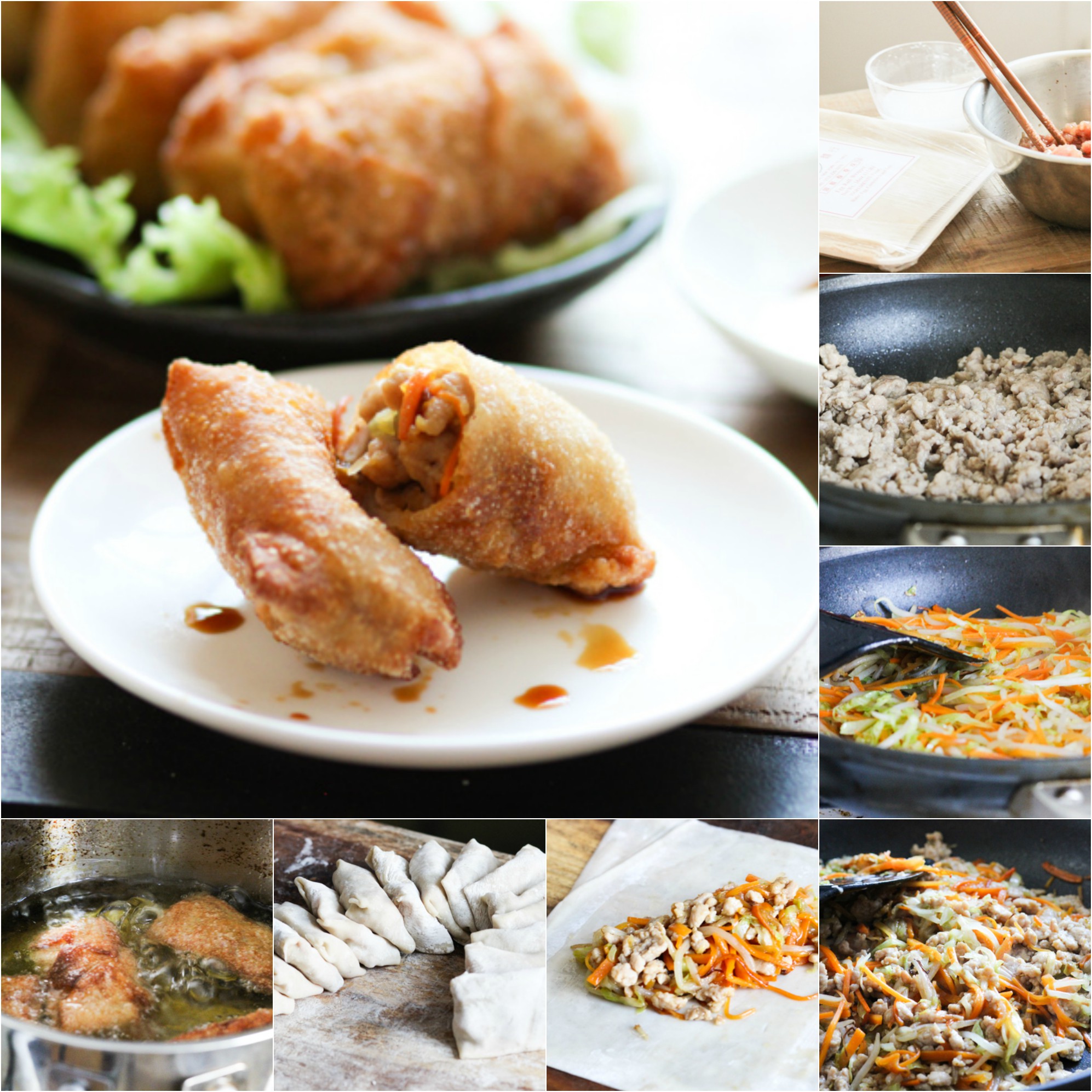 How to make home-made egg rolls